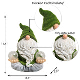 1 x RAW Customer Returns TERESA S COLLECTIONS Outdoor Garden Figures Garden Dwarves Weather Resistant Garden Gnome Figure 27cm Nano Yoga Flocked Resin Garden Statues - RRP €52.99