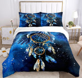 1 x RAW Customer Returns Rowjoy Dreamcatcher Duvet Cover Bedding Set Dream Catcher and Butterfly Pattern Bedding Set for Kids D-135x200cm  - RRP €35.99