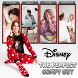 1 x RAW Customer Returns Disney Women s Pajamas with Cuddly Socks Set Characters Stitch Gifts Set Black Red Minnie, XL  - RRP €31.25