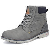 2 x Brand New Mishansha Men s Lace-Up Ankle Boots Waterproof Biker Boots Gray GR.39 - RRP €83.28