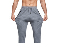 1 x RAW Customer Returns HCSS jogging pants men s training pants men s sweatpants cotton sports pants long slim fit with zip pockets gray-XXL  - RRP €32.99