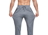 1 x RAW Customer Returns HCSS jogging pants men s training pants men s sweatpants cotton sports pants long slim fit with zip pockets gray-XXL  - RRP €32.99