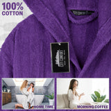 1 x RAW Customer Returns CityComfort Women s Terry Cloth Bathrobe with Hood, Cotton Sauna Bathrobe for Women, Dressing Gown for Women and Teenagers S - XL - Gifts for Women Purple, S  - RRP €21.0