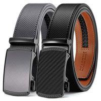 1 x RAW Customer Returns CHAOREN Men s Belt 2 Pieces, Men s Leather Belt with Automatic Ratchet Buckle, 35mm Wide Belt, Adjustable Trim to Fit - RRP €36.99