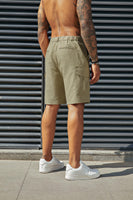 1 x Brand New PaulJones Shorts Men Cargo Shorts Men Summer Lightweight Khaki S - RRP €27.6