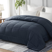 1 x RAW Customer Returns Yebeda duvet for 4 seasons in 220x240 cm, light, warm and super soft all-year-round quilt sleeping blanket, navy blue - RRP €39.62