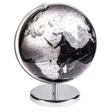 1 x RAW Customer Returns Exerz 30cm Globe - English Map - Student Globe - With a Metal Base Educational Geographical Decorative - Teaching Material Globes - Diameter 30 cm Metallic Black  - RRP €62.4