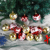 1 x Brand New 16 PCS Christmas Balls Knitting Christmas Tree Decorations Red Gold Christmas Balls Set Reusable Christmas Motifs Balls Creative Ornaments Accessories for Christmas - RRP €20.4