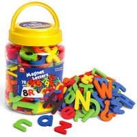 1 x RAW Customer Returns Coogam Eva Magnetic Letters Numbers 78 Pieces Alphabet ABC 123 Fridge Magnets Colorful Educational Toy Set, Preschool Learning Spelling Counting Capital Letters Math for 3 4 5 Years Child - RRP €15.99