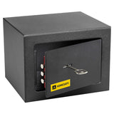 1 x RAW Customer Returns Homesafe HV15K safe with key lock, 15x20x17cm HxWxD , Carbon Satin Black - RRP €37.57