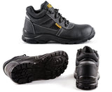 1 x RAW Customer Returns BLACK HAMMER Safety Boots Men Waterproof S3 SRC Steel Toe Cap Work Shoes Ankle High Leather Safety Shoes Black Lightweight 1007 - RRP €50.4