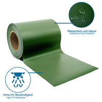 1 x RAW Customer Returns Privacy Screen for Garden Fence Complete Set - PVC Privacy Strip for Double Rod Metal Fence - 50M x 0.19M with 35 Clips - Green Gardening Gloves - RRP €54.99