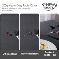 1 x RAW Customer Returns Deconovo Outdoor Tablecloth Water-Repellent Weatherproof Waterproof Garden Tablecloths Garden Table, 140 x 240 cm, Dark Grey, 1 Piece - RRP €21.67