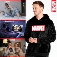 1 x RAW Customer Returns Marvel Men s Pajamas - Men s Winter Fleece Pajamas Black, 2XL  - RRP €32.27