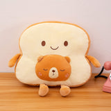 1 x Brand New SQUISHY DOT Kawaii Stuffed Animal, Toast Plush Pillow, Cute Cushion, Throw Pillow, Stuffed Bread Plush, Sliced Bread Toy, Cute Japanese Anime Plush Cushion - RRP €20.66