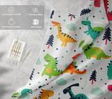 7 x Brand New Bedding set for children s boys - Microfibre dinosaur pattern printed in 3 pieces - with duvet cover and earcase - 135 x 200 cm - RRP €134.4