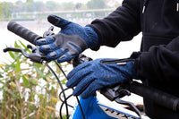 10 x Brand New Bequemer Laden Men s Winter Touchscreen Windproof Warm Waterproof Gloves with Fleece, Blue, M - RRP €130.4