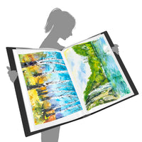 1 x RAW Customer Returns Presentation Book 40 Clear Pockets Protectors Portfolio Art Clear Book for Artwork, Report Sheet, Letter Fits 61.5 x 47cm  - RRP €35.28