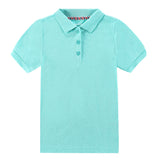 1 x RAW Customer Returns BIENZOE Girls Antimicrobial Short Sleeve 2pc Polo Set Arcadia Dahlia 6 6X - RRP €26.99