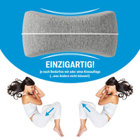 1 x RAW Customer Returns BACK BODYGUARD side sleeper pillow - knee pillow for side sleepers - leg pillow optimally aligns knees, legs, hips and spine pillow grey cover  - RRP €24.99