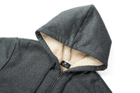 1 x Brand New SwissWell Fleece Jacket Men s Sweat Jacket Hoody Lined Hoodie Zipper 022 Grey, L  - RRP €47.99