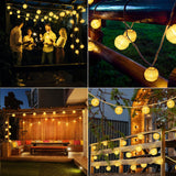 1 x RAW Customer Returns Joomer Solar Fairy Lights Lantern Outdoor, 8.7m 30 LED Solar Fairy Lights Outdoor Lanterns Warm White 8 Modes Vintage Hemp Rope Lanterns Outdoor Weatherproof for Garden Patio Pavilion Wedding Oudtoor Party - RRP €21.99