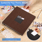 1 x Brand New DazSpirit Self-Adhesive Photo Album, 32 33cm Large Linen Cover Scrapbook, with Scraper, Metal Pen, Stickers, Templates, DIY Photo Album for Families, Couples, Babies, Travel 20 Sheets 40 Pages, Gray  - RRP €17.14