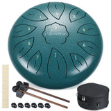 1 x RAW Customer Returns Asmuse Tongue Drum, 10 Inch 11 Tone C Major Steel Tongue Drum, Ethereal Drum Steel Handpan Drum, for Meditation Entertainment Concert Yoga, with Travel Bag - RRP €60.49