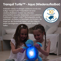 1 x RAW Customer Returns Cloud B Tranquil Turtle Night Light with Music, Rechargeable, Aqua Underwater projections 4 soothing sounds Adjustable brightness Timer Tear detector Recycled fabric - RRP €59.9