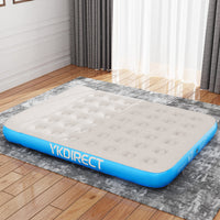 1 x RAW Customer Returns YKDIRECT Double Inflatable Camping Mattress for 2 Person Pillow Top Design 203 x 152 x 28cm - RRP €49.5