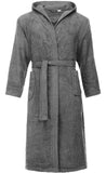 1 x RAW Customer Returns Ladeheid men s terry bathrobe made of 100 cotton LA40-192 dark grey-12, L  - RRP €40.33