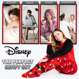 1 x RAW Customer Returns Disney Women s Winter Fleece Pajamas with Stitch Mickey Minnie Baby Yoda Socks Red Mickey, L  - RRP €31.25