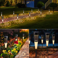 1 x RAW Customer Returns Geemoo Solar Lights for Garden 4 Pack Solar Lamp for Weatherproof, Warm White Solar Garden Light for Outdoors, Backyards, Lawn Decoration - RRP €20.27