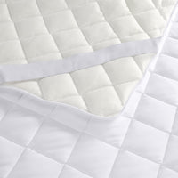 1 x RAW Customer Returns Utopia Bedding Quilted Mattress Topper 150 x 200 cm, Soft Microfiber Mattress Cover, Quilted Mattress Protector With Elastic Bands, 4 Corner Elastics Stretchable Up to 38 cm White  - RRP €24.99