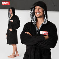 1 x RAW Customer Returns MARVEL Men s Bathrobe, Men s Fleece Lined Bathrobe S - 3XL, Gifts for Men XL  - RRP €32.26