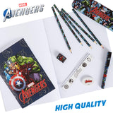 3 x Brand New Marvel Back To School Supplies, Desk Accessories with Notebook A4 Case School, Sharpener and Felt Pens Children, Avengers Stationery Set, Kawaii School Supplies, School Enrollment Gifts - RRP €34.98