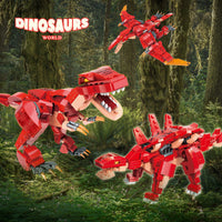 2 x RAW Customer Returns QLT QIAOLETONG Jurassic Dinosaur STEM 3-in-1 Construction Toy Dino Building Blocks for Boys and Girls 6-14 Clamp Building Blocks Ideas Compatible with Lego Dinosaurs 287PCS  - RRP €43.98