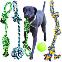 3 x Brand New Youngever Large Dog Rope Toys Set for Large Dogs, Puppy Dogs, Puppy Chew Toys Teething Toys Dog Rope Chew Toys for Medium to Large Dogs Pack of 4  - RRP €61.2