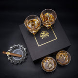 1 x RAW Customer Returns KANARS Whiskey Glasses Set, Lead-Free Crystal Glasses, Whisky Glass, Beautiful Gift Box, 4-Piece, 300 ml, High Quality - RRP €35.64