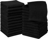 1 x RAW Customer Returns Utopia Towels - Pack of 24 soap towels, 30 x 30 cm with hanging loops, absorbent washcloths for wiping and cleaning the face made of 100 cotton black  - RRP €19.99