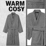 1 x RAW Customer Returns CityComfort terry cloth bathrobe for women, dressing gown for women, cotton sauna robe for women and teenagers S - XL - gifts for women anthracite, M  - RRP €24.49