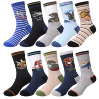 10 x Brand New Boys Cotton Crew Socks Kids Novelty Animal Soft Funny Casual Fashion Breathable Children Socks 6 Pairs 10 Pairs Dinosaur 02, 3-5 Years  - RRP €276.0