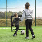 1 x RAW Customer Returns SONGMICS Football Goals for Kids, Set of 2, Pop-Up, Quick Assembly, Garden, Park, Beach, Frame Made of Fiberglass Rods, Oxford Fabric and Polyester Net, Black SZQ122B02 - RRP €28.89