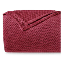 1 x RAW Customer Returns Dreamzie Sofa Blanket with Chevron Pattern and Soft Touch 220 x 240 cm - Burgundy - 100 Polyester 250gsm Microfiber Sofa Blankets, Warm Blanket - RRP €26.99