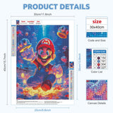 3 x Brand New CEOVR Diamond Painting for Adults, Diamond Painting Kit for Children, Super Mario 5D DIY Diamond Painting, 30x40 cm Diamond Painting Kit, Cartoon Diamond Painting Complete Kit, Gift for Family - RRP €24.12