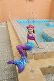 1 x RAW Customer Returns DNFUN Girls Mermaid Tail Swimsuit with Mermaid Fin for Swimming - RRP €43.36