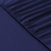 1 x RAW Customer Returns VISION - fitted sheet, 150 x 200 cm, color navy blue, 100 cotton, 57 threads cm , 4 elastic corners, stretch height 30 cm - RRP €18.1