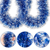 15 x Brand New testyu Christmas Tinsel Garland, 39.4 Feet Metallic Garland Glittering Hanging Decoration for Christmas Party Indoor and Outdoor Decorations - Blue - RRP €181.5