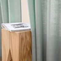 1 x RAW Customer Returns MIULEE Set of 2 Voile Curtains Sheer Linen Curtain with Eyelets Transparent Irregular Texture Curtain Eyelet Curtain Window Curtain Translucent for Bedroom 245 x 140cm H x W Sea Green - RRP €37.8