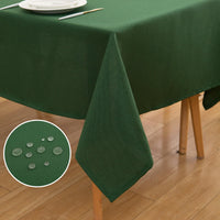 1 x RAW Customer Returns ATsense tablecloth washable linen look, outdoor tablecloths in green, water-repellent, dirt-repellent, iron-free, linen tablecloth rectangular 140 x 200 cm - RRP €20.99